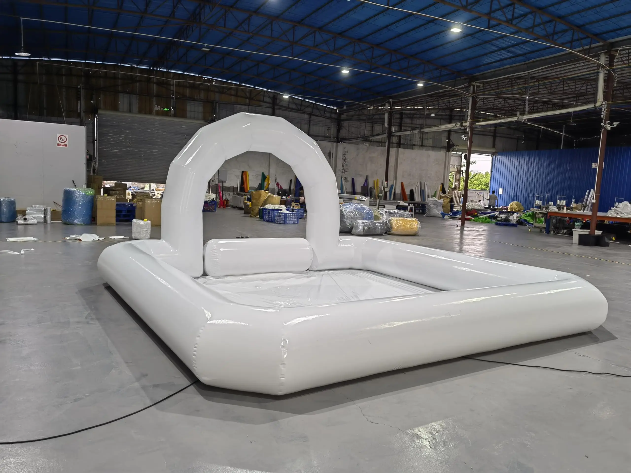 Cara Car Racing Track  Inflatable Bumper Car Venue Inflatable Race Track Pipe for Kids Bumper Cars (White,