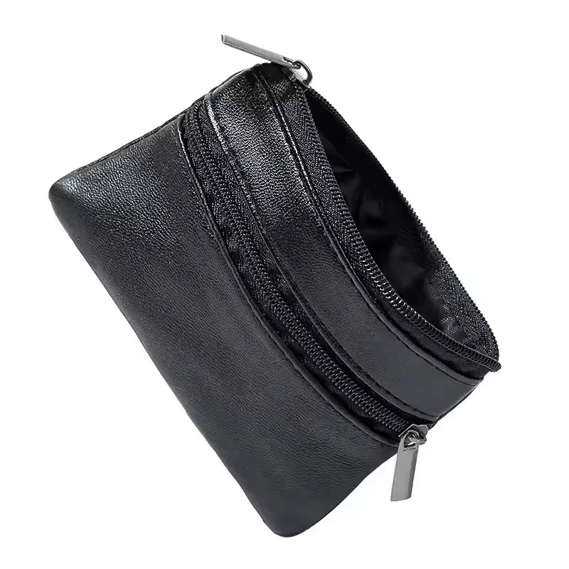 Münzgeldbörse für Damen und Herren, kleine Geldbörse, Geldbeutel, Geldbörsen mit Reißverschluss, Geldtaschen, Mini-Geldbörsen für Kinder, Leder-Schlüsselhalter, Carteira – Detail 6