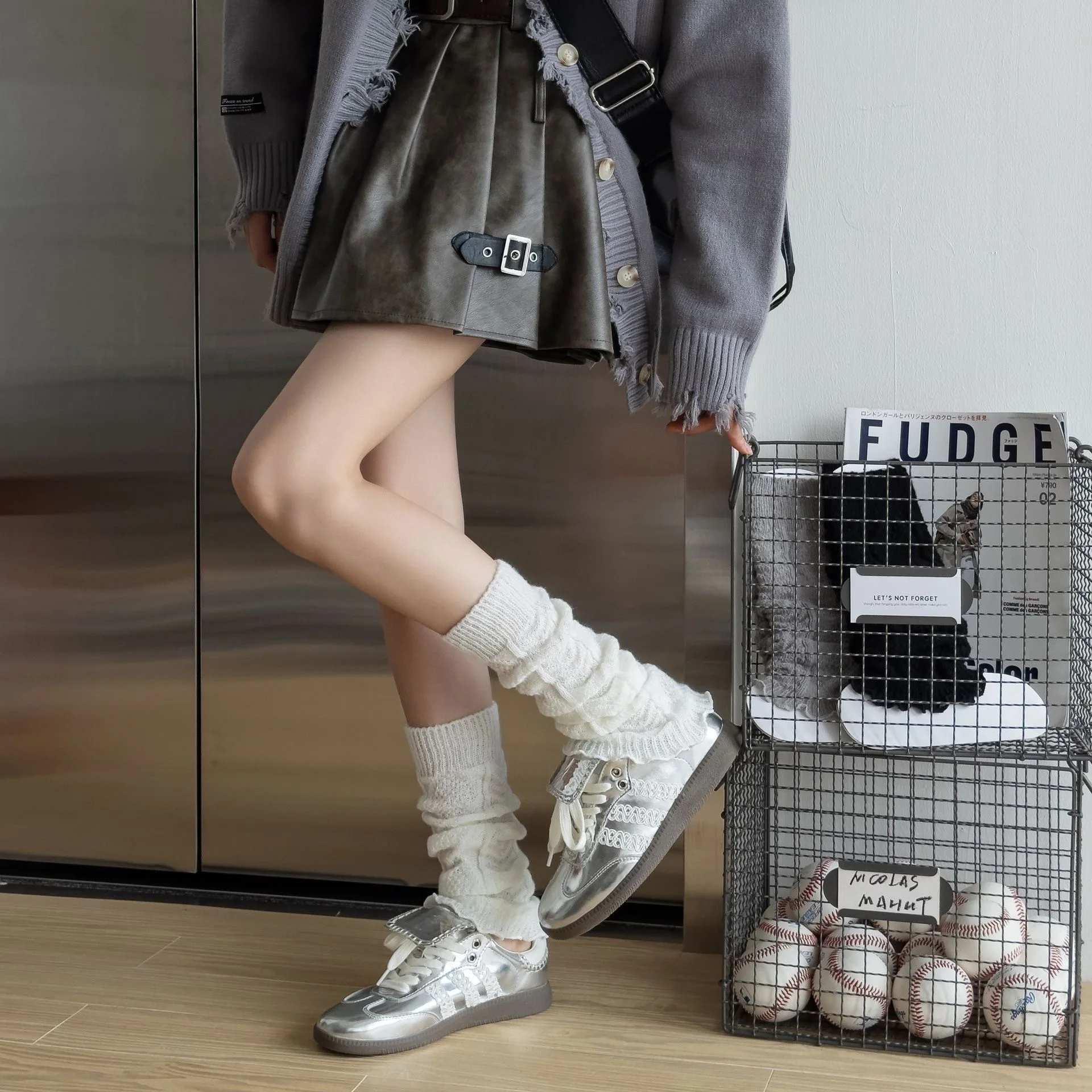 جوارب القدم الخريف والشتاء نمط جديد الرباط الملتوية العجل الجوارب الإناث لوليتا الحلو اليابانية الماس كومة الجوارب