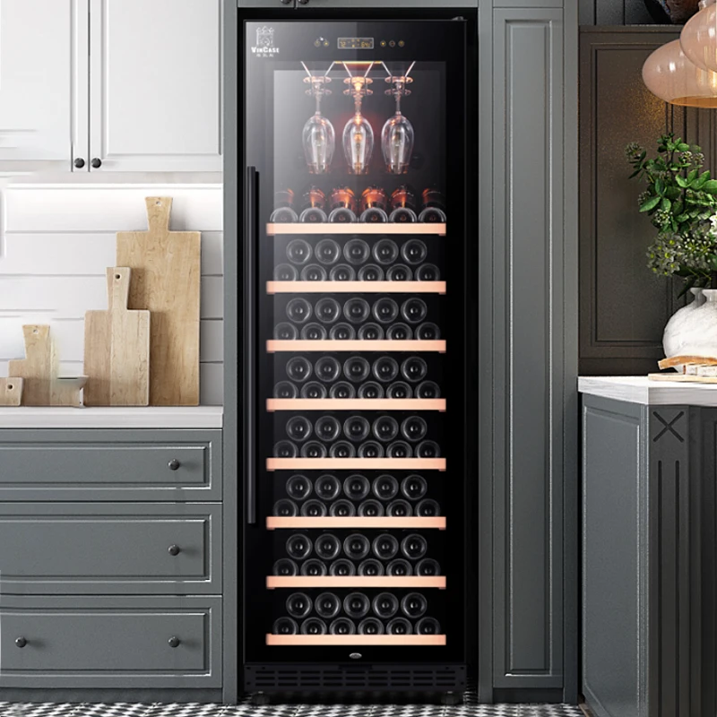 JIUFU高級半導体式電動冷蔵庫ワインクーラーステンレス鋼サーモスタット式ワインキャビネット