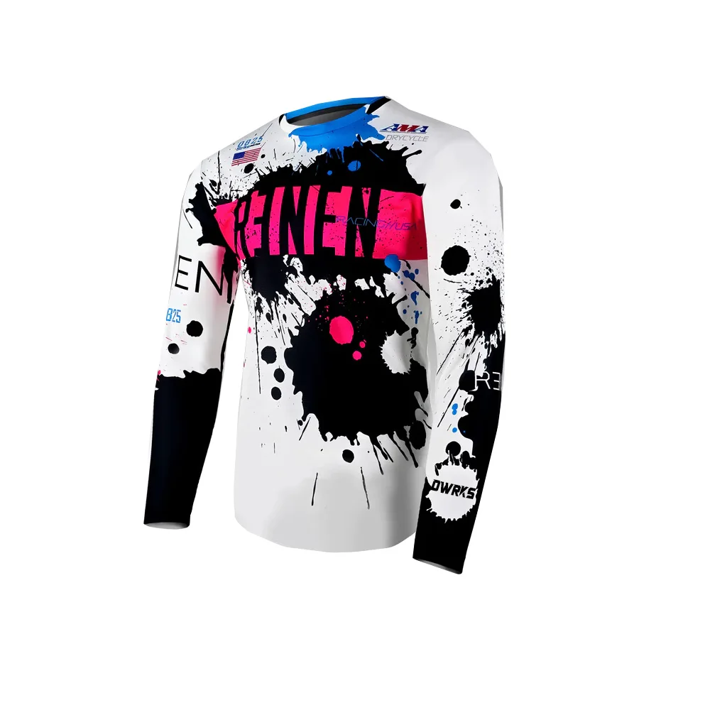 2025 custom cycling bike bmx motocross jersey downhill jersey enduro mtb team jersey  long sleeve bicycle shirt