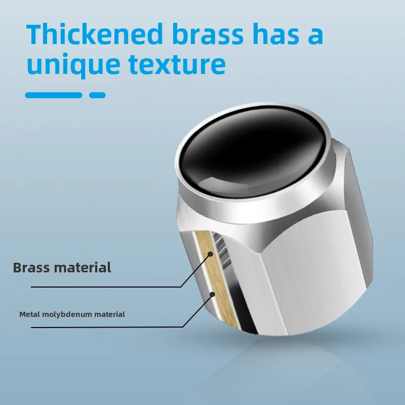 자동차 타이어 도난 방지 밸브 캡 수축 방지 범용 장식 수정 공기 노즐 캡 밸브 코어 캡