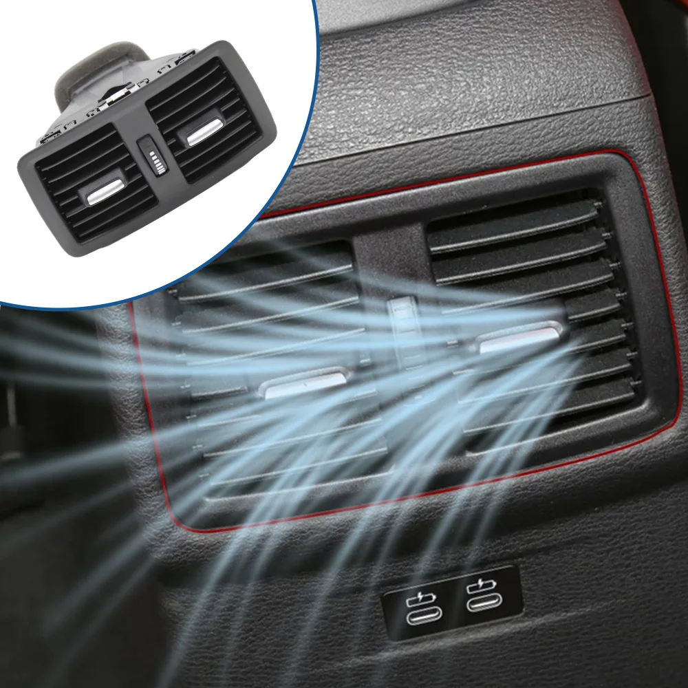1pc Rear AC Air Outlet Vent Frame Assembly for BMW X1 X2 F48 F39 2016-2021 Rear Central Black Plastic 64229292742