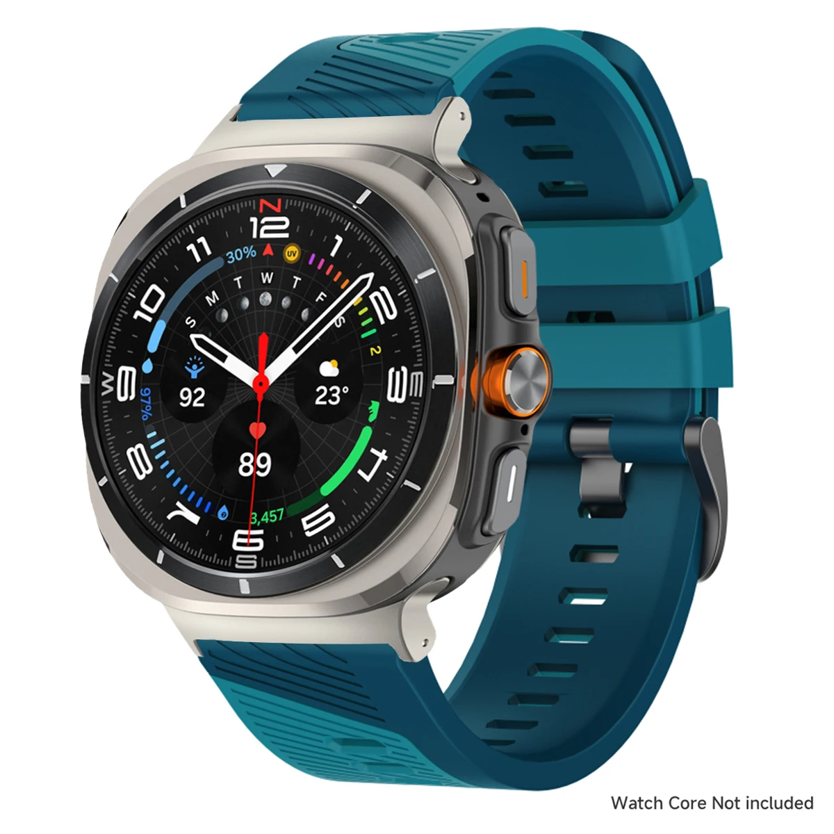 Zweifarbiges Sport-Silikonarmband für Samsung Galaxy Watch Ultra 2 47mm Verstellbares Band Armband für Galaxy Watch Ultra 2025/2024 – Detail 20