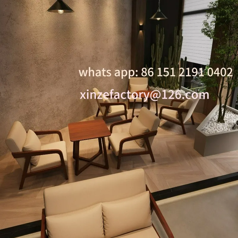 

Customizable wood table and chair combination is comfortable and simple