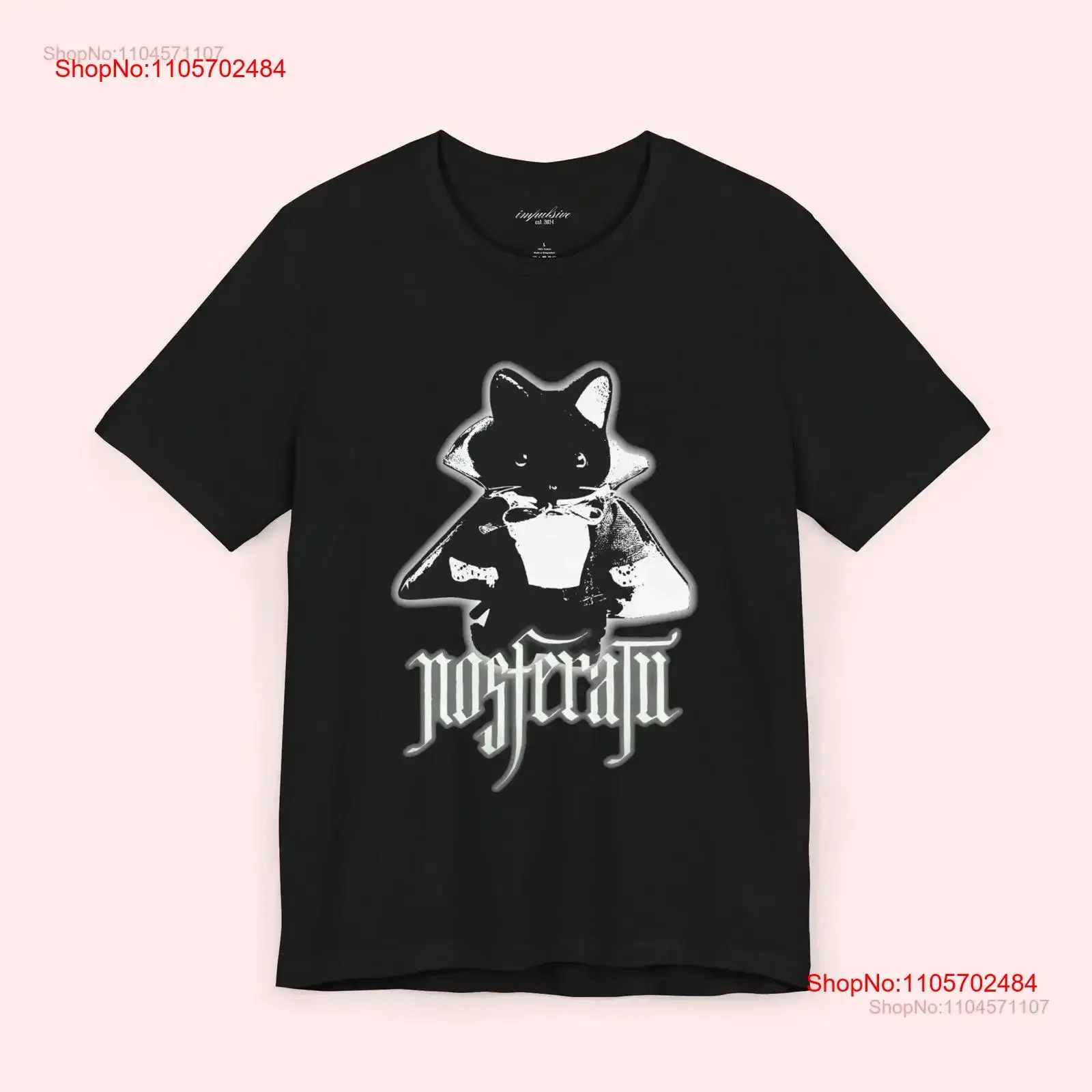 Nosferatu Calico Critters T Shirt Spooky Cute Goth Aesthetic vintage Washed fashion Comfortable Versatile Casual homme