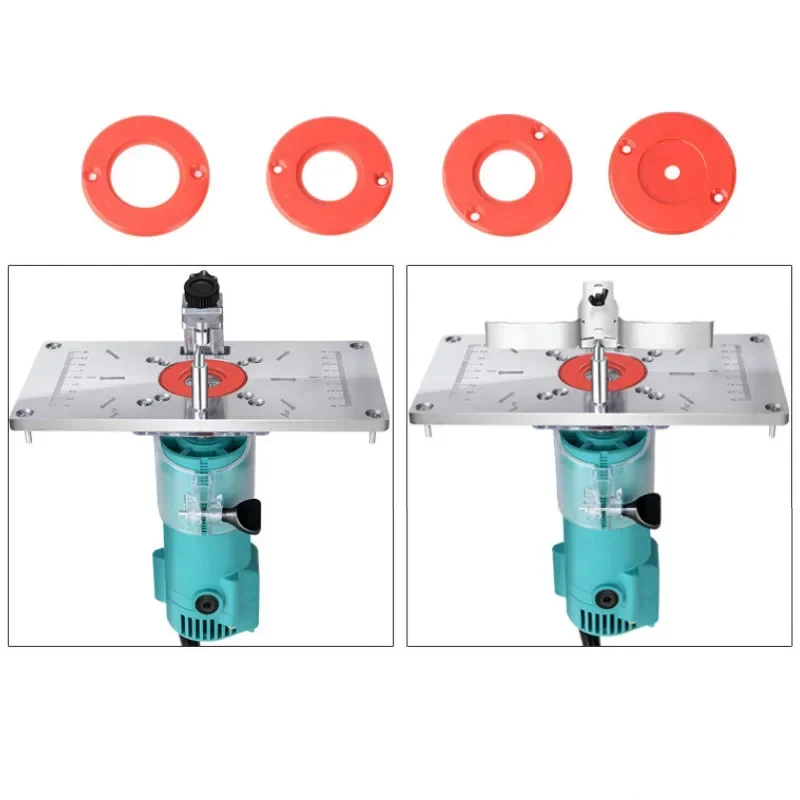 For Woodworking Benches Router Plate Wood Tools Milling Trimming Machine With Rings Aluminium Router Table Insert Plate Table