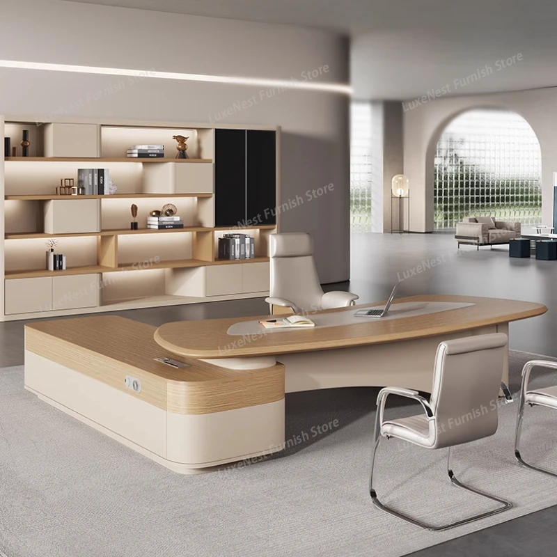 

Throne Modern Office Desk Luxury Conference Secretary Stand Up Office Desk Reception Designer Meuble Bureau Trendy Furniture