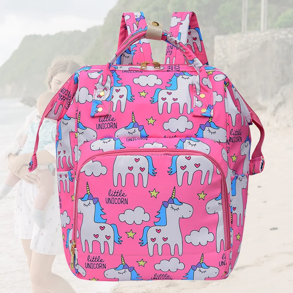 

Waterproof Large Capacity Diaper Nappy Bag Baby Outdoor Tote Storage Portable Backpack Leopard Print Parent essentials