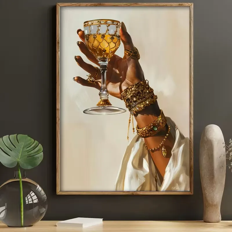 

African Girl Art Wall Canvas Poster, Elegant Black Lady Picture, Nordic Bedroom, Living Room, Corridor Home Decoration