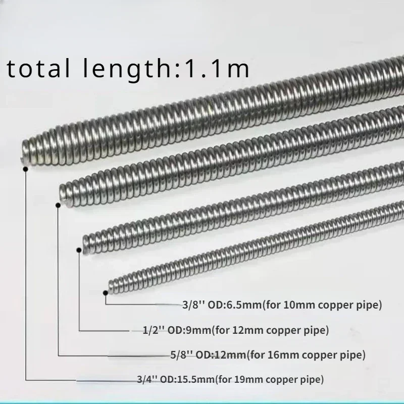 Internal Copper Pipe For Air Condition Stainless Steel 10-19mm Manual Pipeline Spring Tube Bending Tool