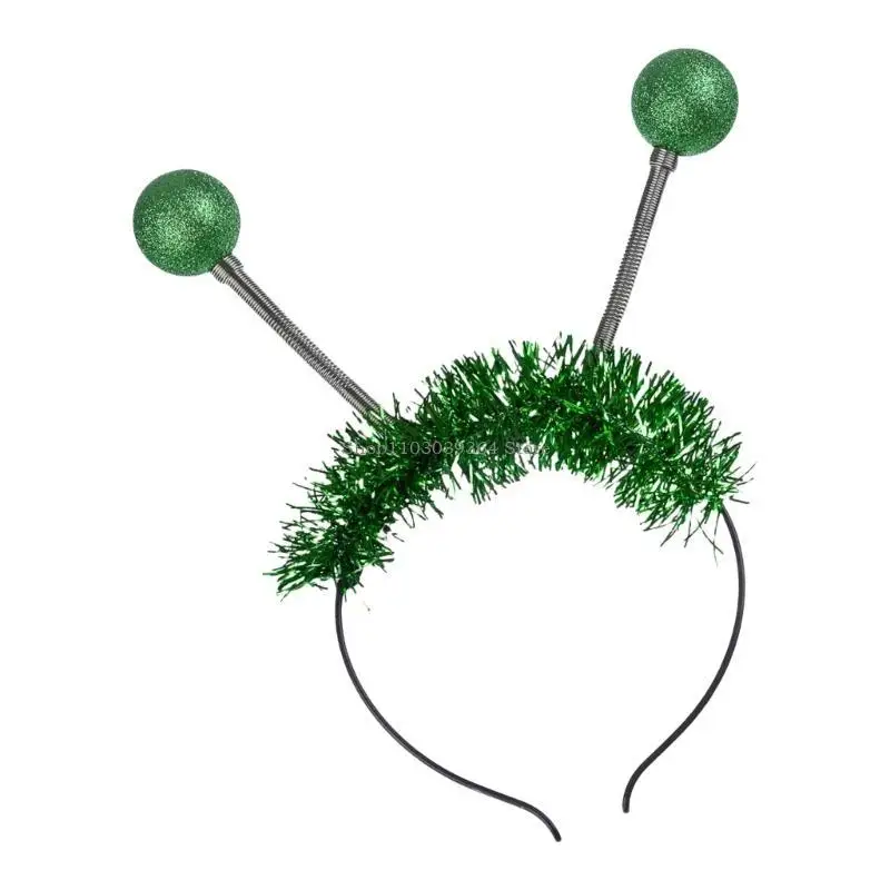 Party Ready Alien Headband com luzes cabelo iluminada e saltitante