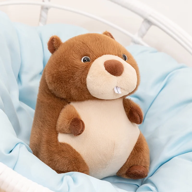 

New Chubby Marmot Plush Toys Cozy Cotton Stuffed Cartoon Groundhog Doll Warm Cute Children Hugging Companion Home Throw Pillow