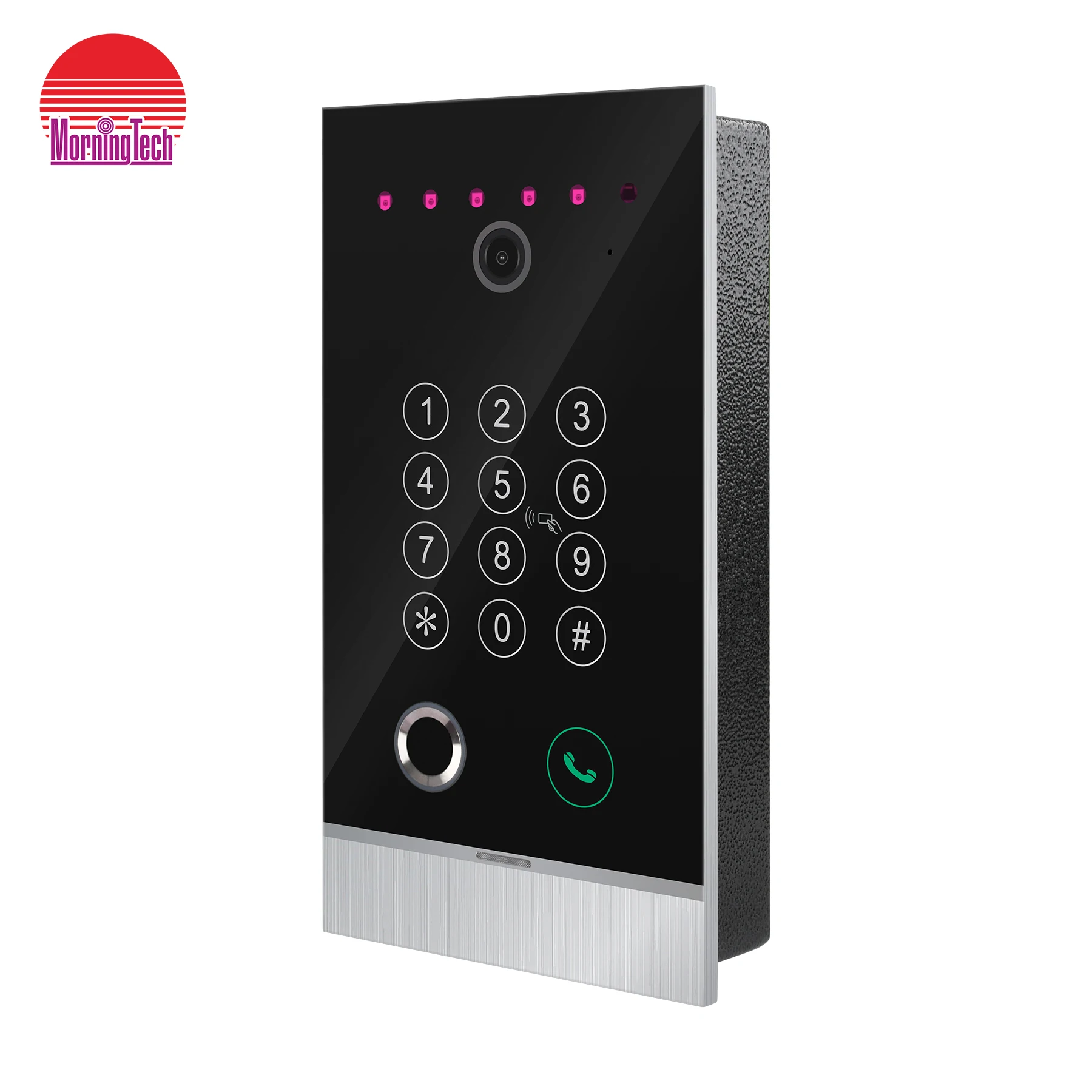 هاتف باب فيديو ذكي للأمان مزود بكاميرا عالية الدقة وبطاقة RFID/كلمة المرور/بصمة الإصبع لفتح أجهزة الأمان الذكية