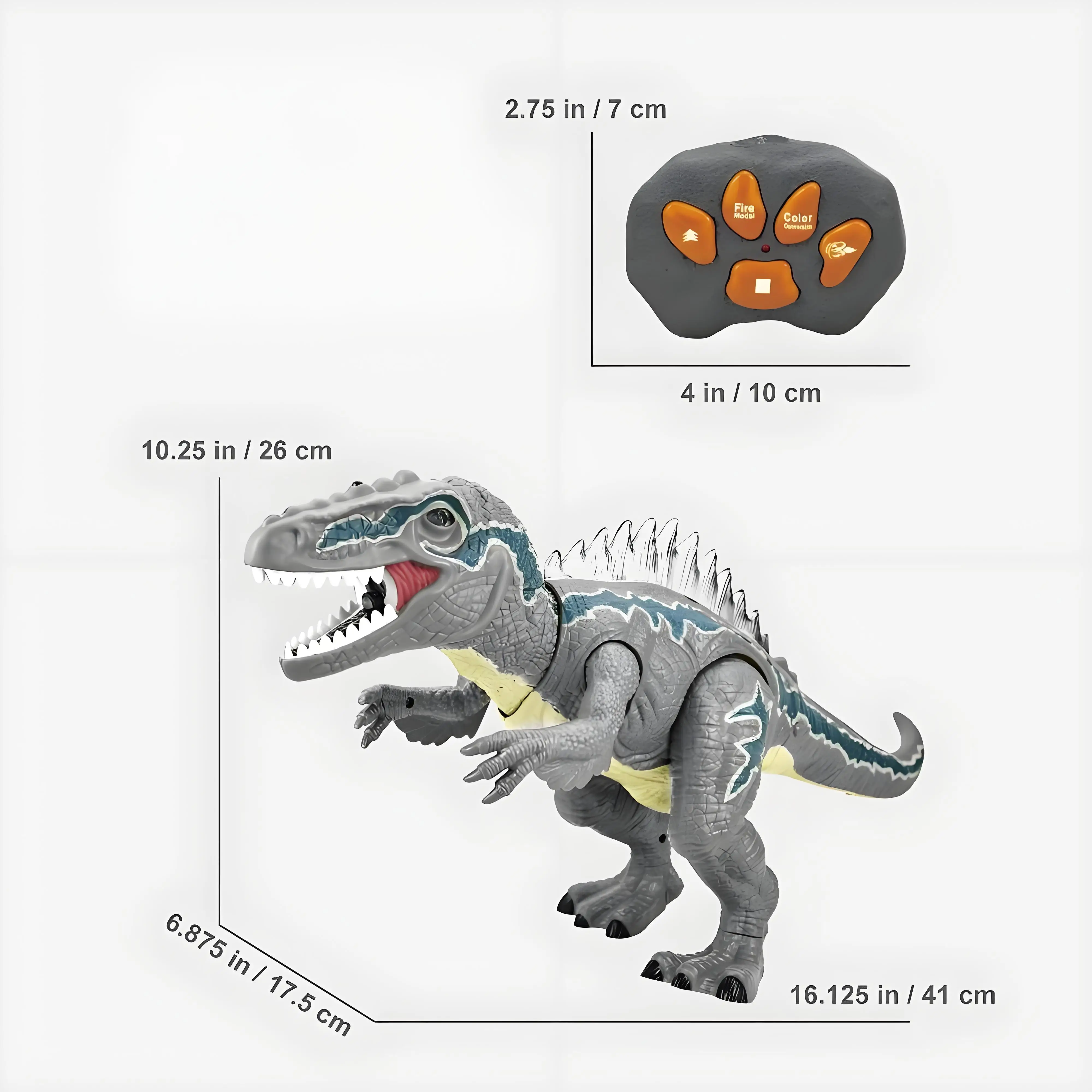 STEAM Life Ferngesteuerte Dinosaurier für Kinder ab 3 Jahren, LED-beleuchtete Dinosaurier, Velociraptor-Roboterspielzeug