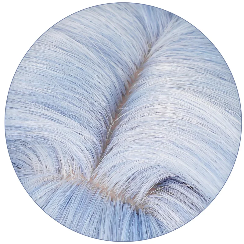 Peluca de videojuego Honkai Star Rail para mujer, cabellera larga ondulada Con degradado azul, Cosplay, espectáculo de Halloween