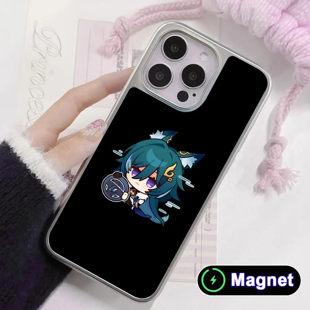 

Чехол HSR Yukong с серебряным покрытием Magsafe для iPhone 17 16 15 14 13 12 11 Air Pro Max Plus, цветной