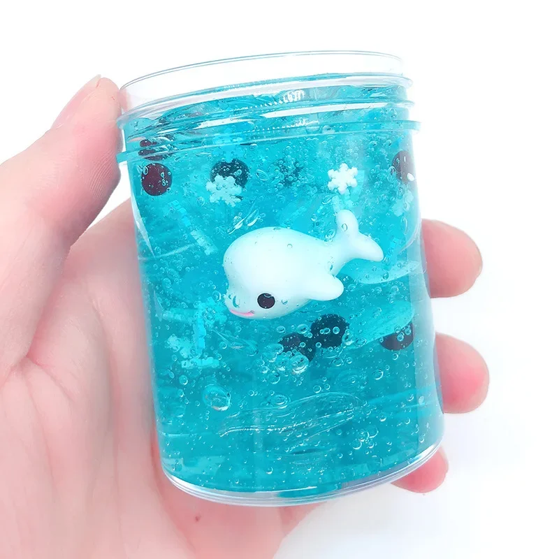 Slime Gigante Charms for Kid Crystal Mud Ocean Dolphin Goldfish Tai Tou DecompressionPuzzle Decompression Slime Clay Toy