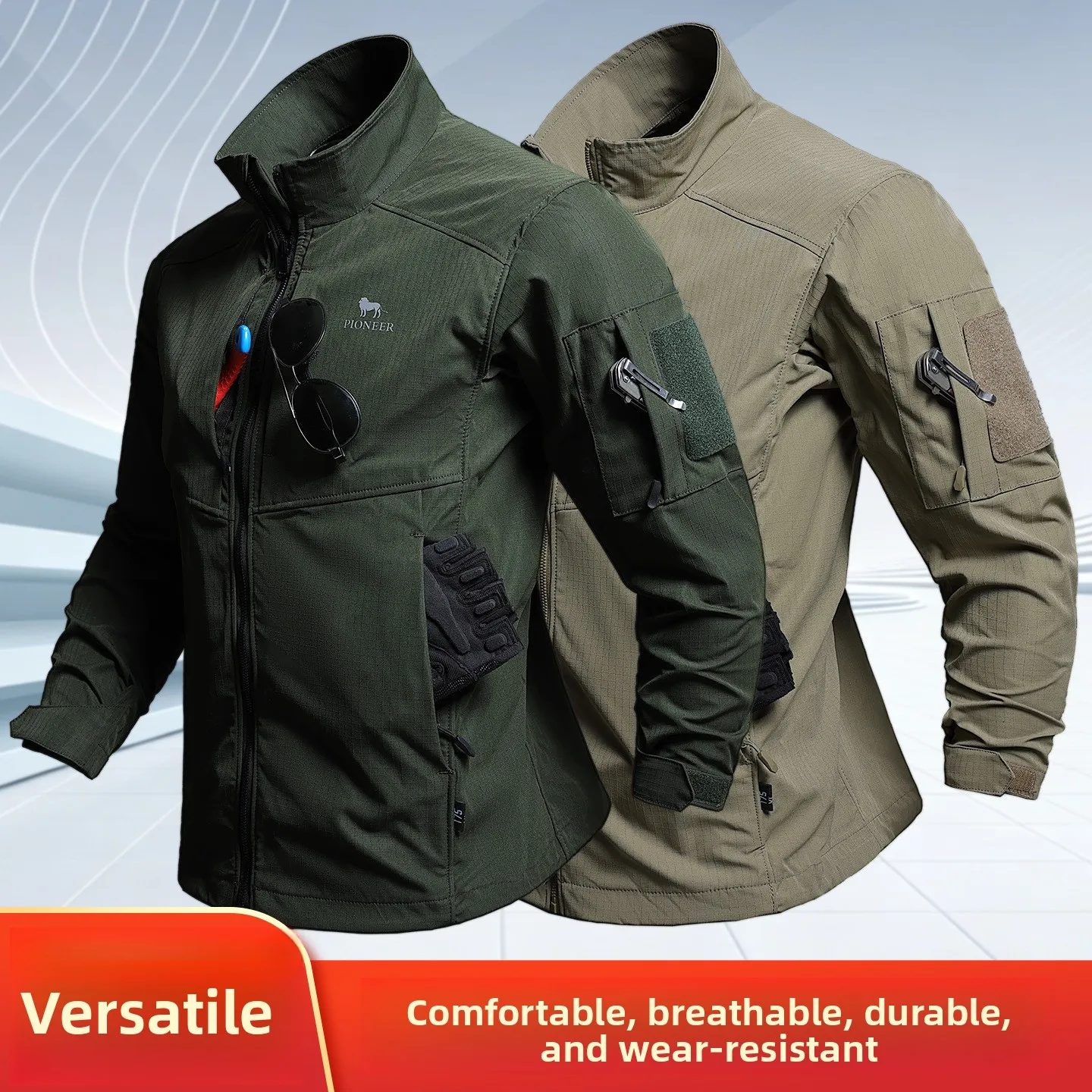 tactical-workwear-outfit-for-men-outdoor-durable-dirty-resistant-camouflage-pants-and-jacket-automotive-repair-uniform
