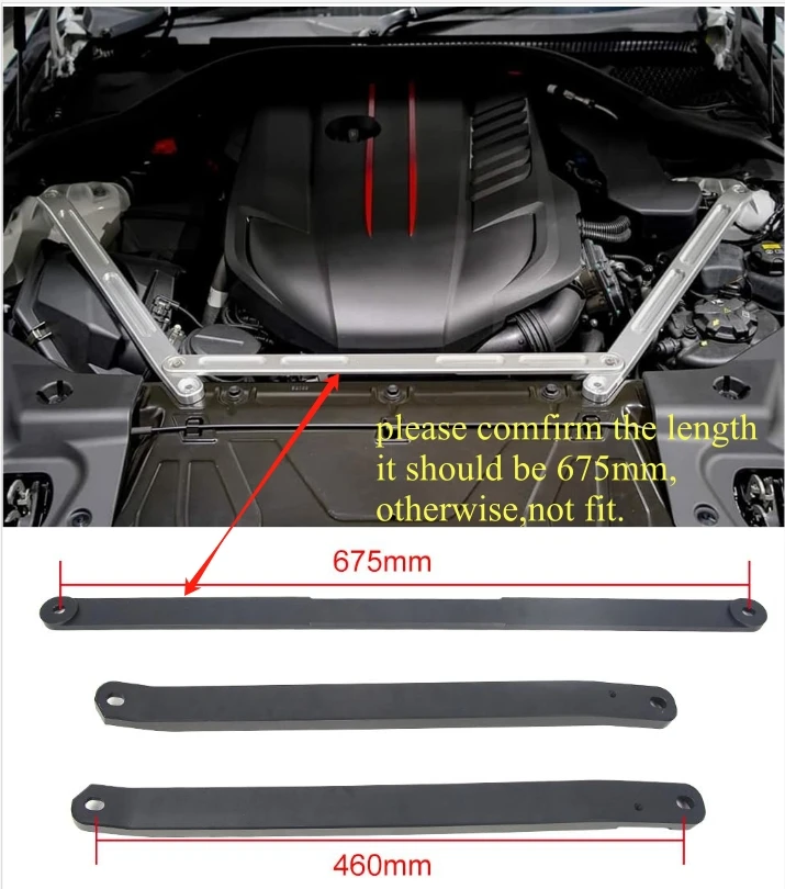 For Toyota GR Supra A90 A912019- Strut Tower Bar Strut Brace Black Silver