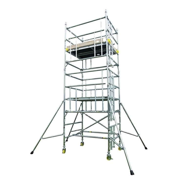 

1.8m 2.5cm Portable Mobile Aluminum Ring Lock Ladder Scaffolding For Construction