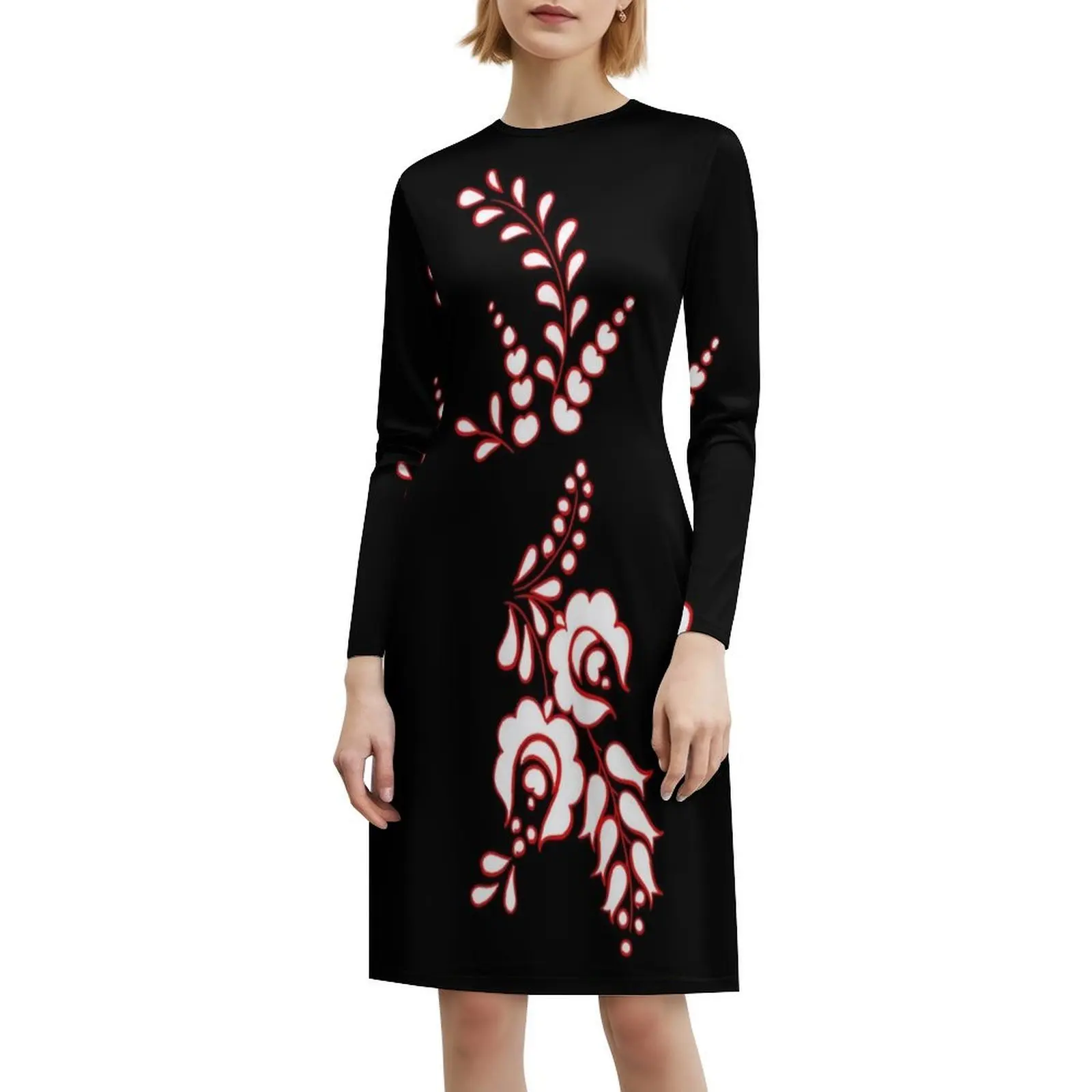 فستان كاجوال على الطراز الكوري البسيط من المجر ثلاثي الألوان للنساء فساتين مكتب يومية بسيطة للسيدات ثلاثية الألوان المجرية