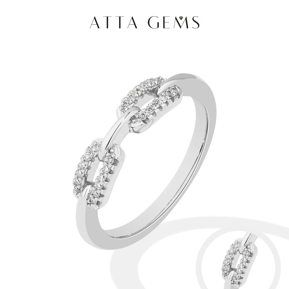 

ATTAGEMS Кольцо из стерлингового серебра 925 пробы с кубой для женщин и мужчин DVVS1 Круглой огранки с муассанитом и полым дизайном для унисекс, вечерние ювелирные изделия