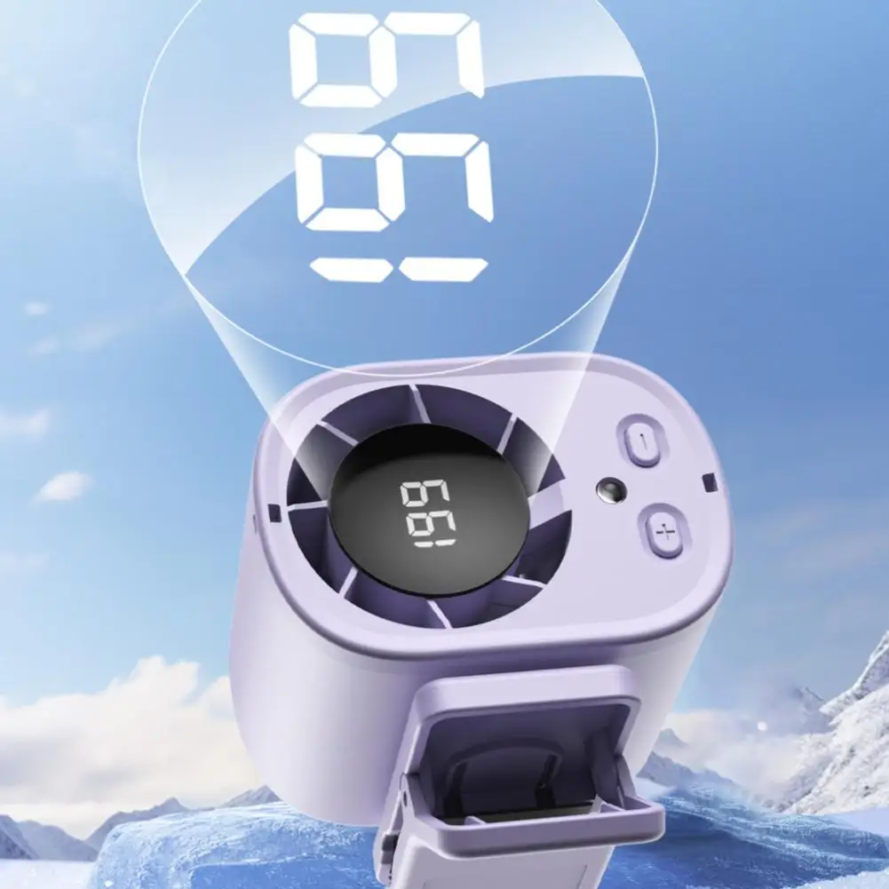 Summer Semiconductor Cooling Car Fan with LED Display USB Rechargeable Clip Portable Desk Fans 360 Rotation For Camping