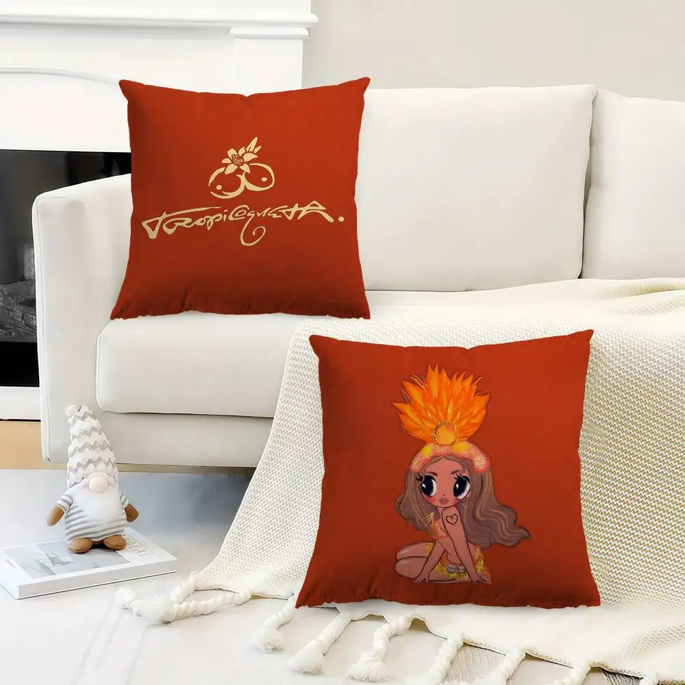 K-karol G Tropicoqueta Pillow Cover Design Cushion Cover Decor Holiday Decorati