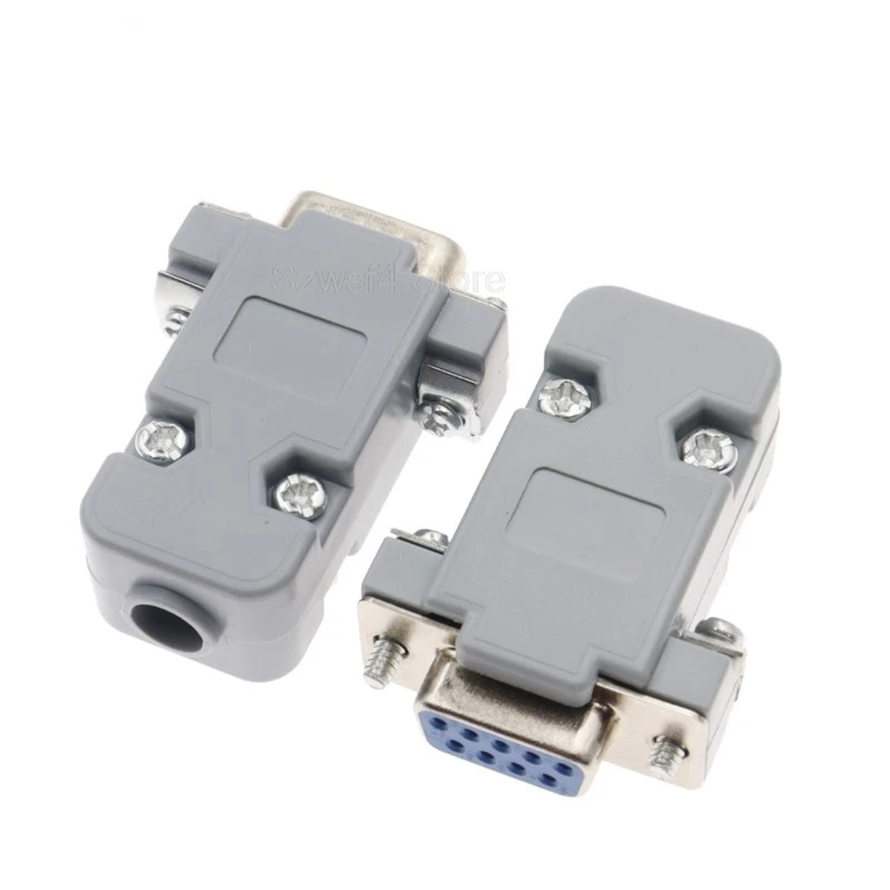 1/3/5pcs RS232 Serial Port Connector DB9 Male Female Socket Plug Connector 9 Pin Copper RS232 COM Adapter With Plastic Case DIY