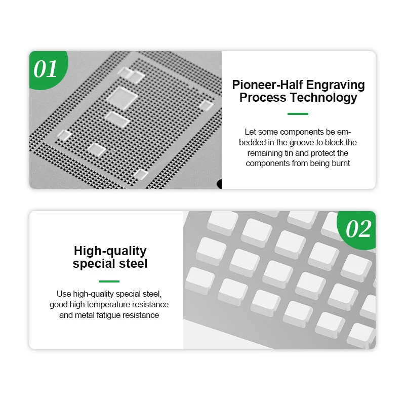 Estêncil de plantio estêncil RL-044 para ip 7 8 x xs 11 12 13 cpu baseband wi-fi nfc bga plantio bolas rede ferramenta reparo malha