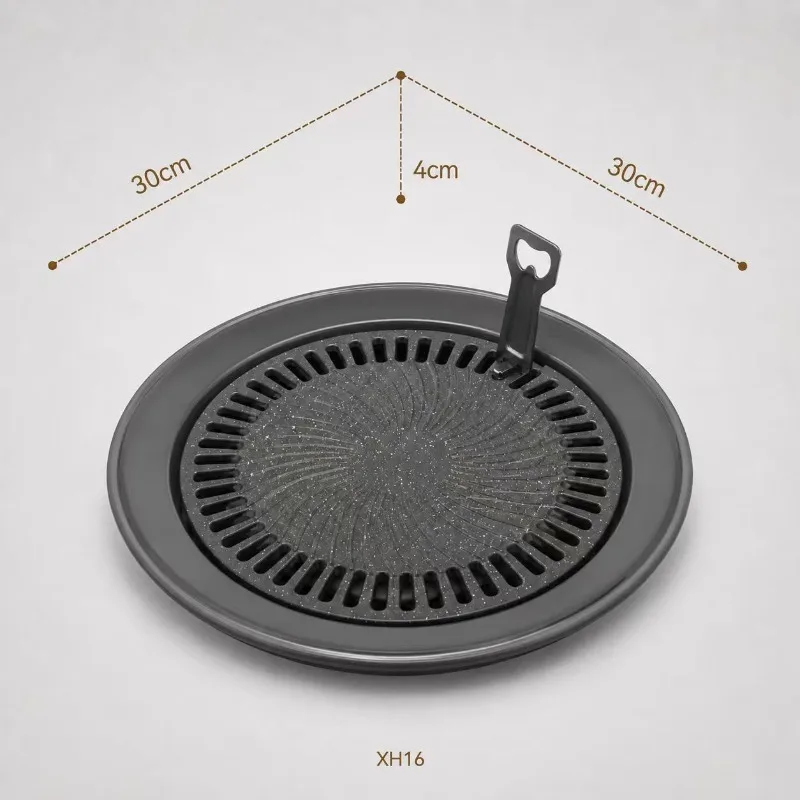 Korean Style Cast Aluminum Electric Grill Pan Non-stick Indoor Outdoor BBQ