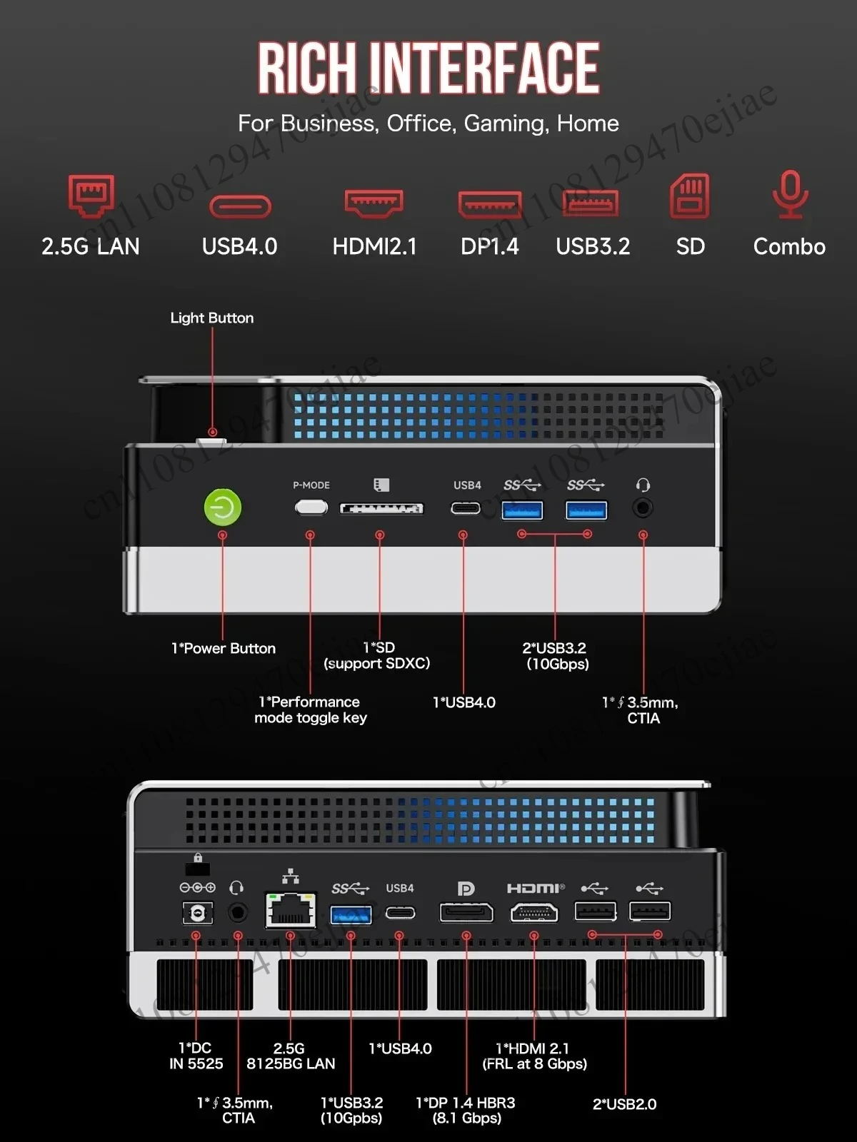 GMKtec EVO-X2 AI Mini PC AMD Ryzen AI Max+395 Strix Halo Processor, Up To 128GB RAM, Advanced Three Fan Cooling