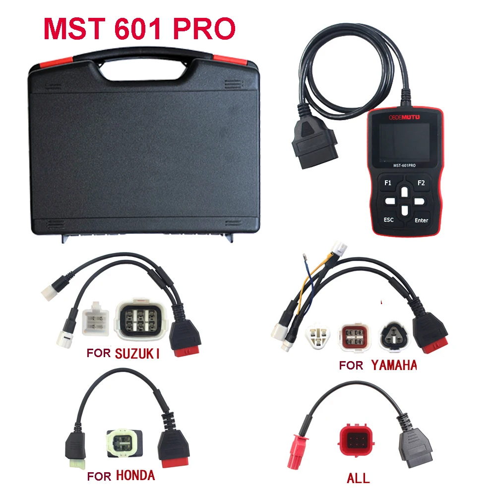 MST 601 PRO Motorcycle Scanner OBD2 Code Reader Automotive Diagnostic Tool Fit for Suzuki for Honda for Yamaha MST-601 Pro 5IN1