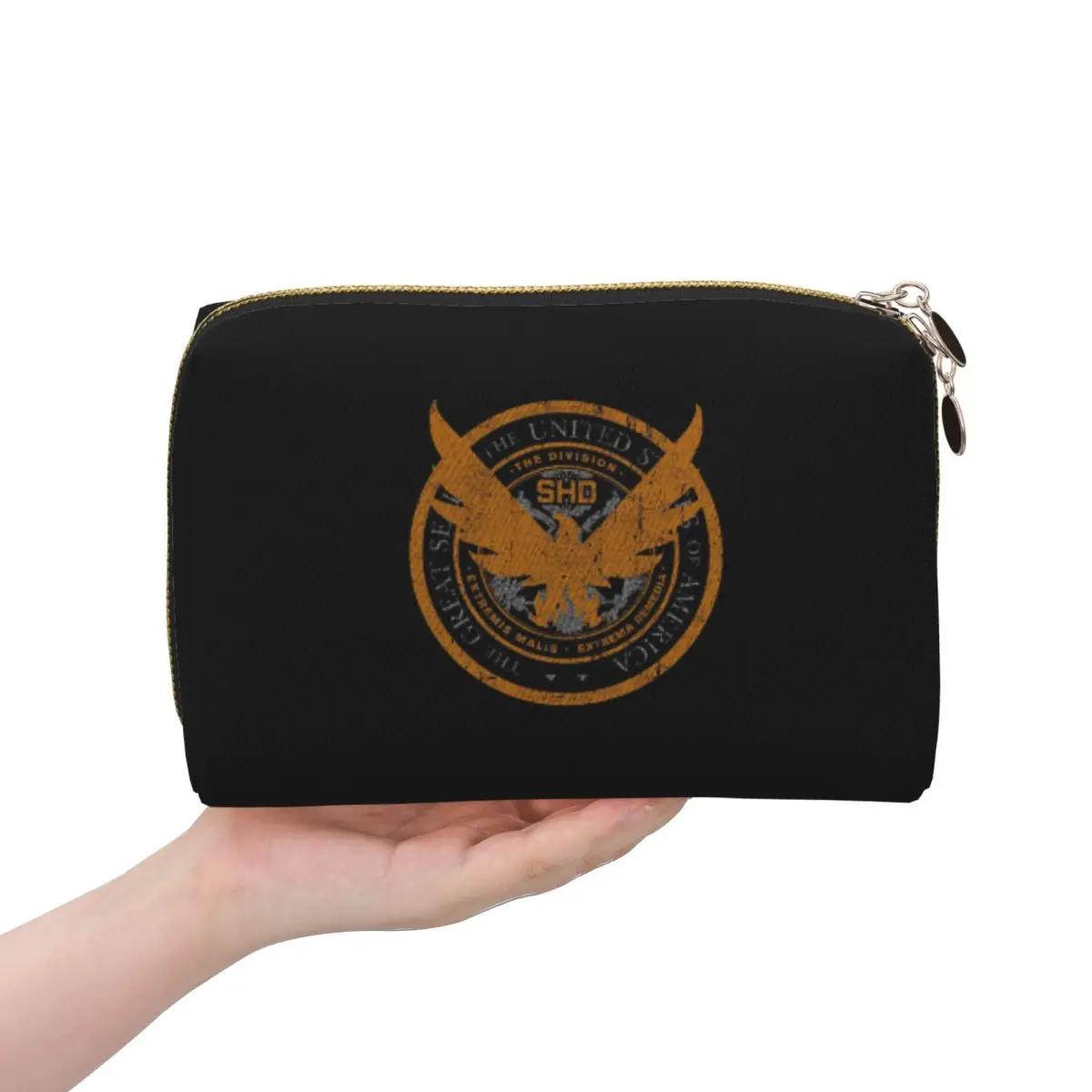 Game Tom Clancys The Division SHD Seal Women Cosmetic Bag Travel Makeup Organizer Pouch Toiletry Storage Dopp Kit Box