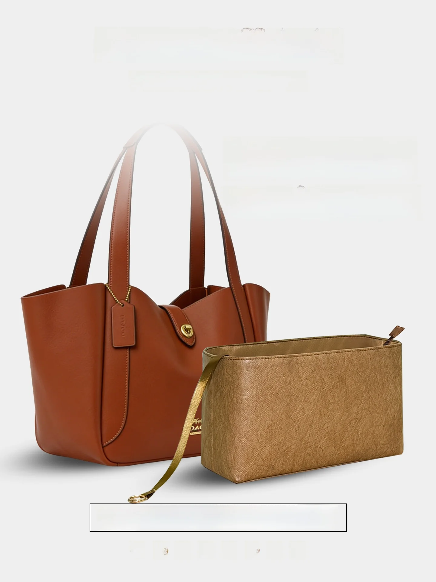 Bolso Tote Naimei Huitong Color Dupont Paper  Hadley Hardey con Cierre Giratorio, Bolso Interior del Mismo Color, Organi...