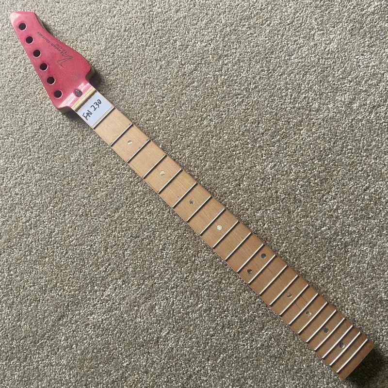 FN230 Maple+Rosewood 5 Ply Neck 22 Frets MOP Dot Inlay Tremolo Electric Guitar Neck Custom OEM Order for Replace and DIY