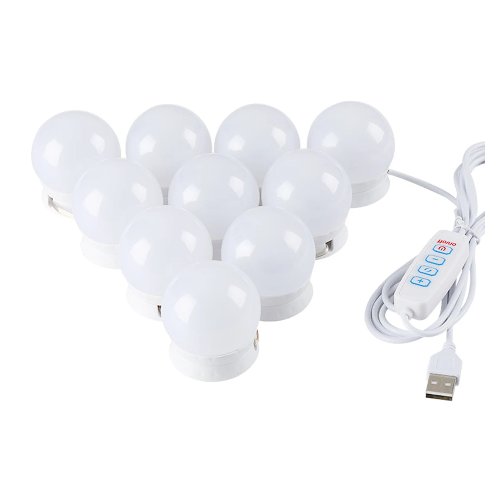 USB LED المرآة البالونية ضوء لمبة عكس الضوء مرآة ماكياج أضواء خلع الملابس الخفيفة مع 3 درجات حرارة اللون 10 مستويات السطوع #6