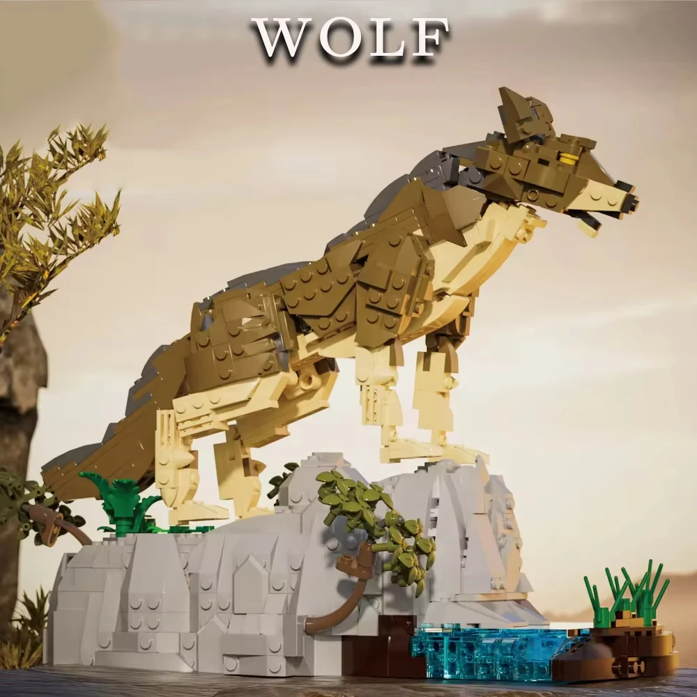 

1192 шт., фигурки волков и животных, строительные блоки MOC, дикие животные, сделай сам, кирпичи, игрушки из фильмов, детские модели, игрушки, подарки, декор для взрослых