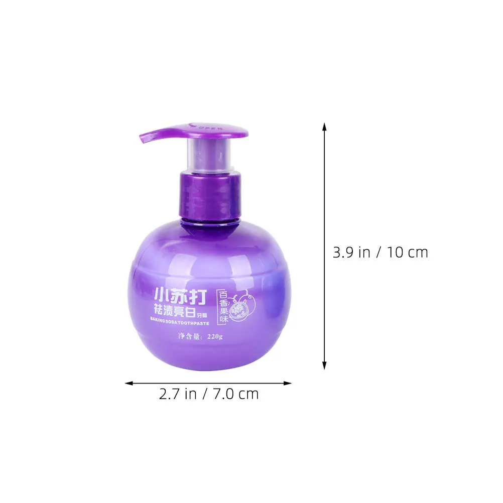 Baking Soda Toothpaste 2 Bottles Teeth Whitening Oral Care Fruity Flavor Blueberry Dental Tool Soda