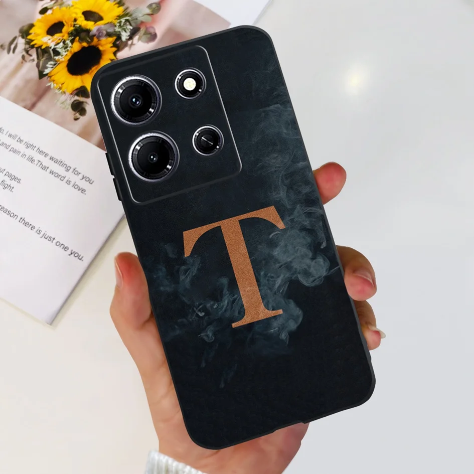 Per Infinix Note 30i custodia X6716 2023 Cover Fashion Flower Letters custodia morbida in silicone per Infinix Note 30 Pro Note30 5G Capa