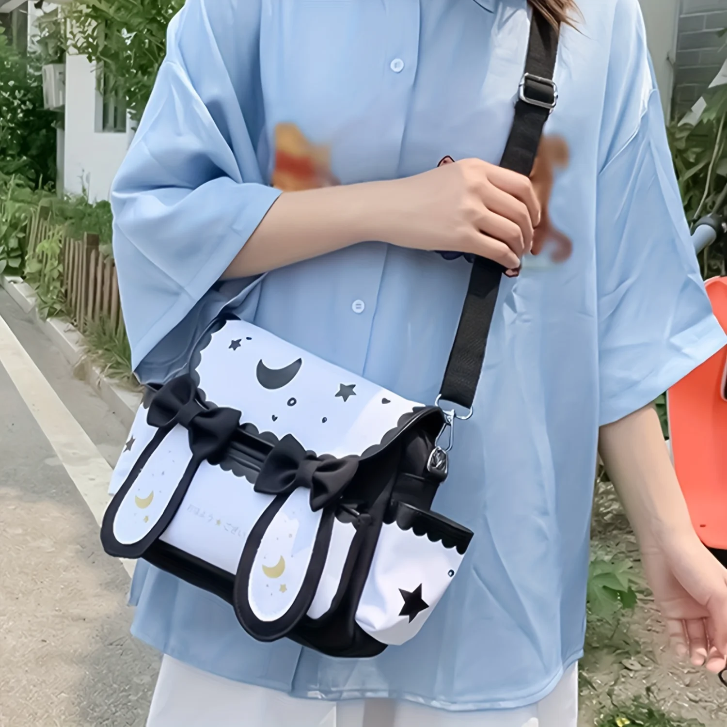 Adorable Kawaii Rabbit Crossbody Bag - Cute Anime Shoulder Bag with JK Uniform Style - Durable & Fashionable for Cosplay & Every