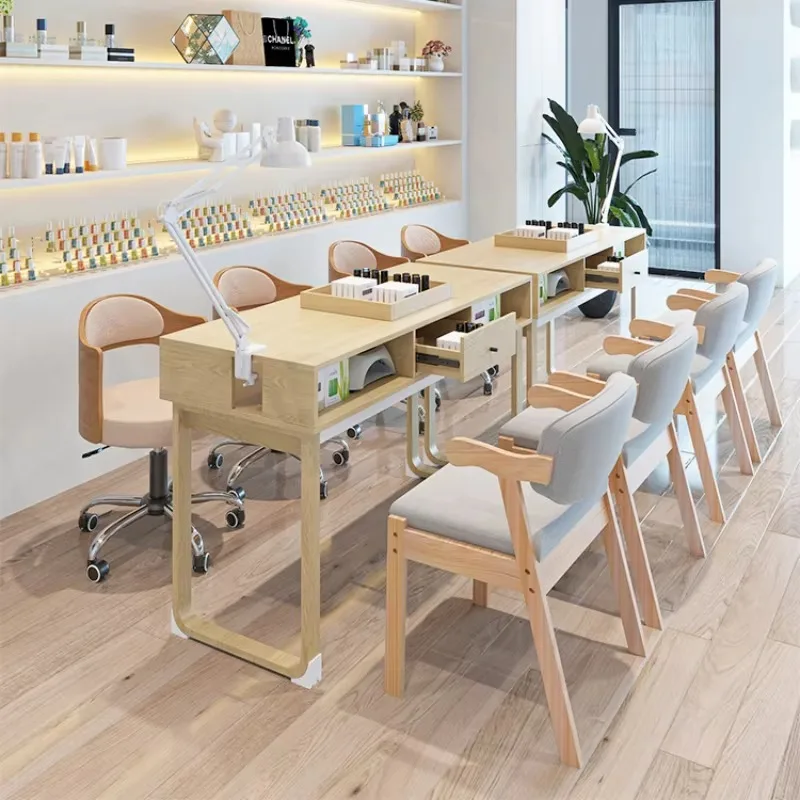 

Manicure Table Gel Nails Professional Nail Tables Lamp Salon Corner Beauty Furniture Equipment Makeup Arredo EstetistaOrganizer