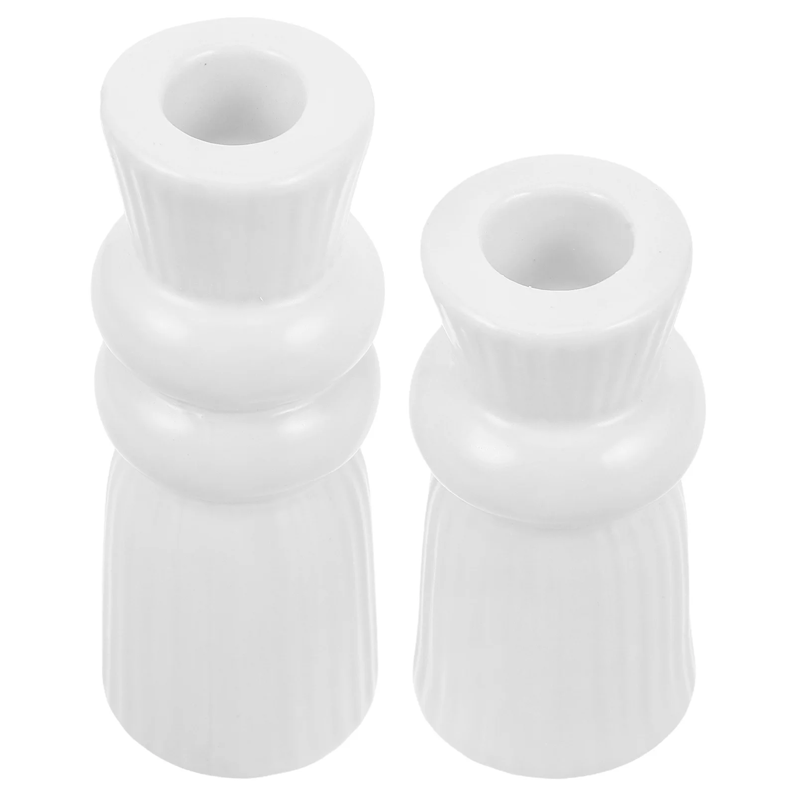 

2Pcs Modern Ceramic Candlestick Holders Decorative Candles Stand for Wedding Home Dining Table Centerpiece