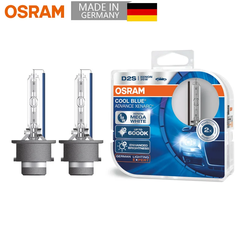 

OSRAM HID D2S Ксеноновые супер белые автомобильные фары 6000K 12V 35W дальнего/ближнего света 66240CBA P32d-2 Cool Blue Advance 1 пара