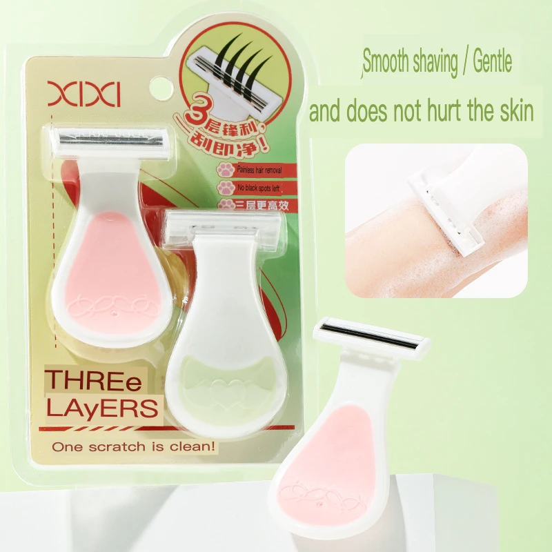 Xixi Small shell three-layer shaving knife Women's underarm leg shaving knife Manual hair remover shaving knife whole body