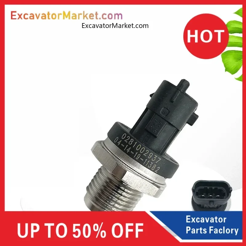 

For Bosch Rail Pressure Sensor Common Rail Pressure Sensor Plug 0281002937 364 425 937 365 high quality excavator accessories