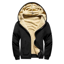 new product zipper lamb wool sweater fleece thickened jacket thermal loungewear hooded cardigan top stranger things