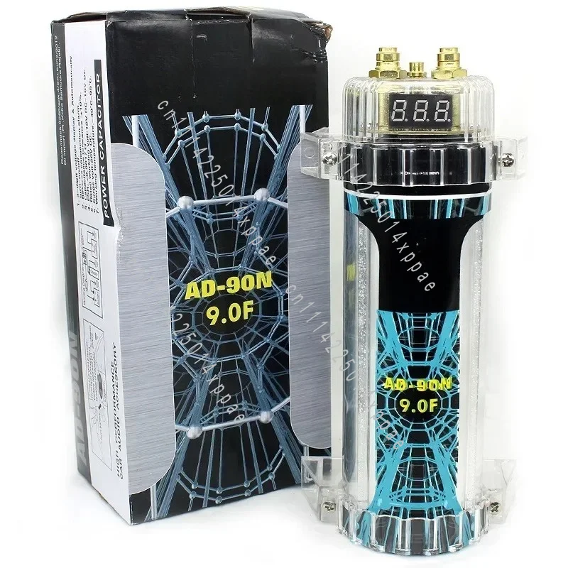 Subwoofer 9 Farad Capacitor 9.0F Capacitor Pond with Light Durable Wholesale Genuine Car Audio Modification Amplifier