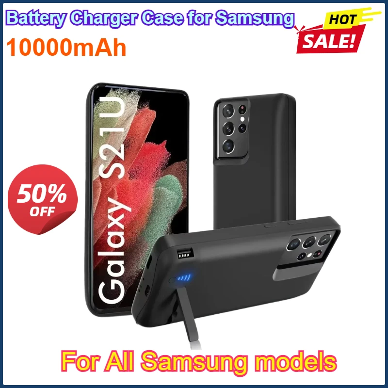 

10000mAh Battery Charger Case for Samsung Galaxy S10 S20 S21 S22 + Plus Ultra Note 8 9 10 20 Power Bank Portable Battery Cover